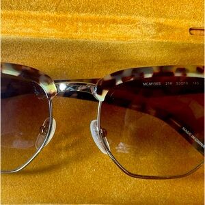 MCM SUN GLASSES WITH HARD LEATHER VELVET INSIDE CASE